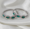 2133 Kolczyki srebrne pozłacane białym złotem wiszące koła 3,5cm Austrian Crystal